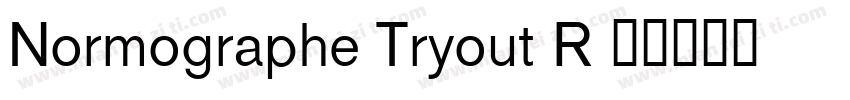Normographe Tryout R字体转换
